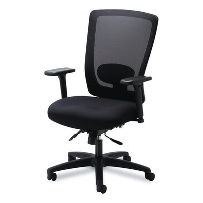 Alera Envy Series Mesh Mid-Back Multifunction Chair, Supports Up to 250 lb, 17" to 21.5" Seat Height, Black