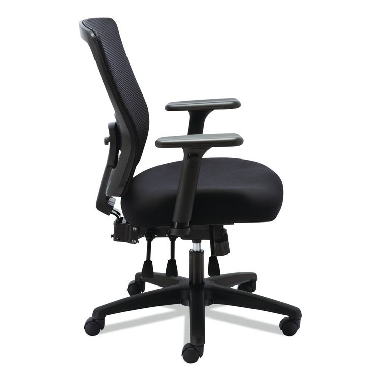 Alera Envy Series Mesh Mid-Back Multifunction Chair, Supports Up to 250 lb, 17" to 21.5" Seat Height, Black