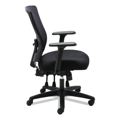 Alera Envy Series Mesh Mid-Back Multifunction Chair, Supports Up to 250 lb, 17" to 21.5" Seat Height, Black