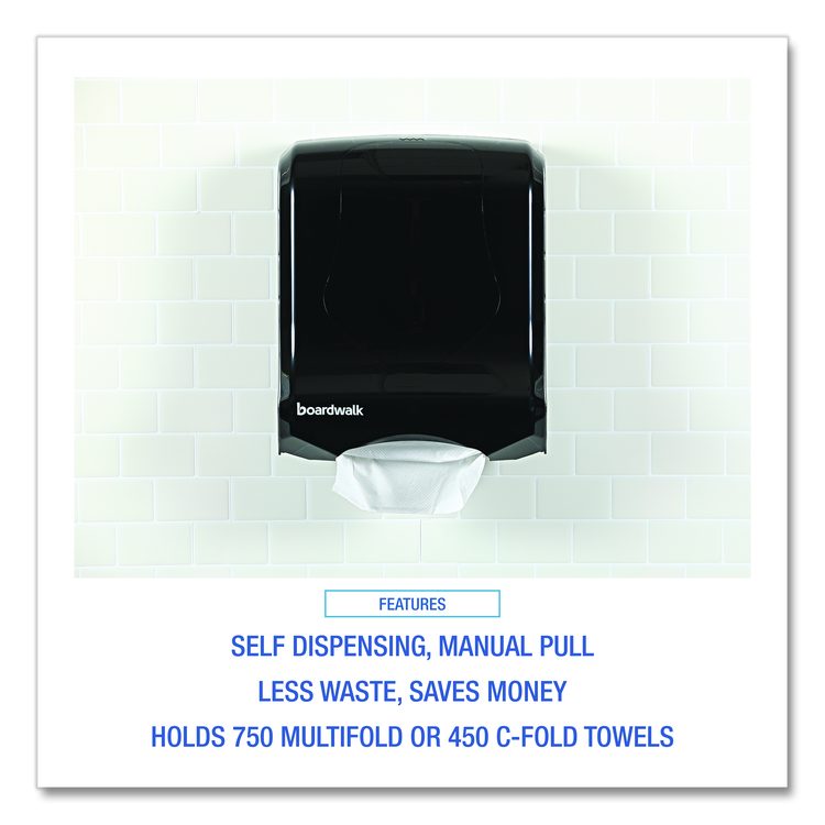Ultrafold Multifold/C-Fold Towel Dispenser, 11.75 x 6.25 x 18, Black Pearl