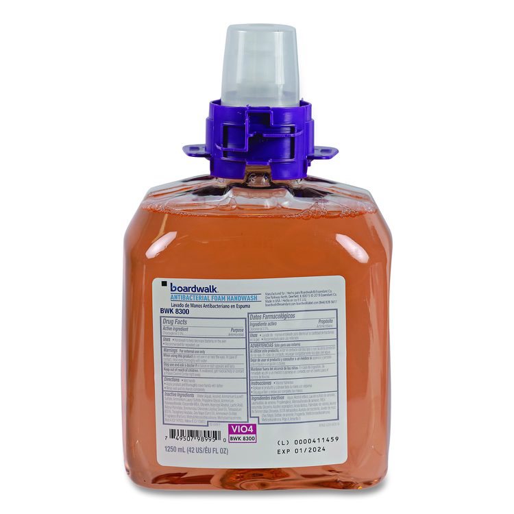 Foam Antibacterial Handwash, Fresh Fruit Scent, 1,250 mL Refill, 4/Carton