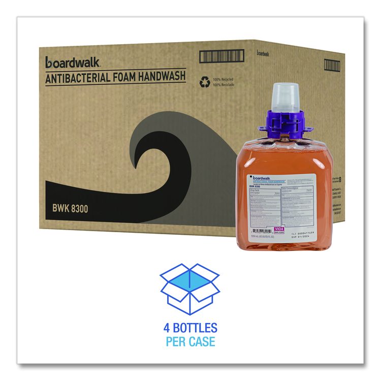 Foam Antibacterial Handwash, Fresh Fruit Scent, 1,250 mL Refill, 4/Carton