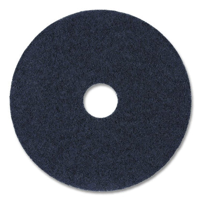 Stripping Floor Pads, 14" Diameter, Black, 5/Carton