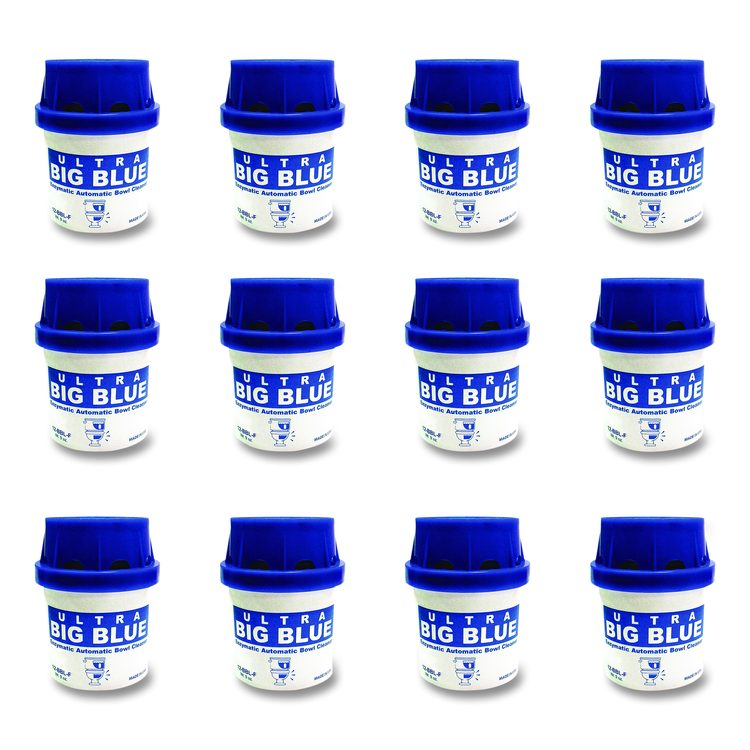 In-Tank Blue Automatic Toilet Bowl Cleaner, Unscented, 9 oz Canister, 12/Box