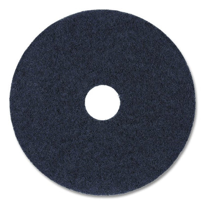 Stripping Floor Pads, 15" Diameter, Black, 5/Carton