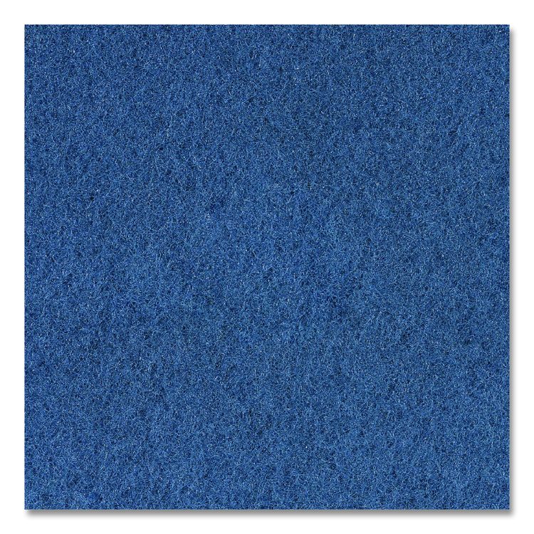 Scrubbing Floor Pads, 17" Diameter, Blue, 5/Carton