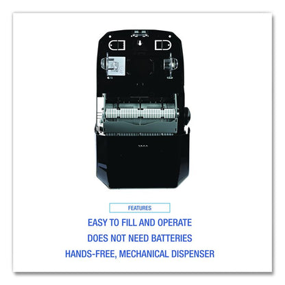 Hands Free Mechanical Towel Dispenser, 13.25 x 10.25 x 16.25, Black