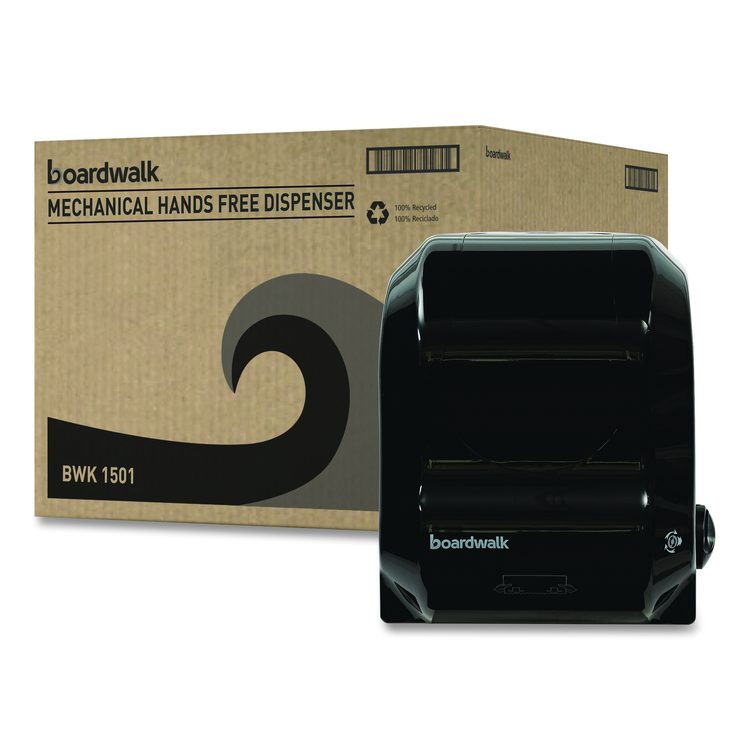 Hands Free Mechanical Towel Dispenser, 13.25 x 10.25 x 16.25, Black
