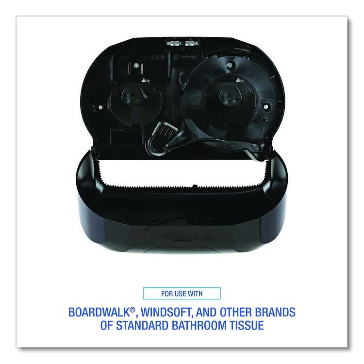 Standard Twin Toilet Tissue Dispenser, 13 x 6.75 x 8.75, Black