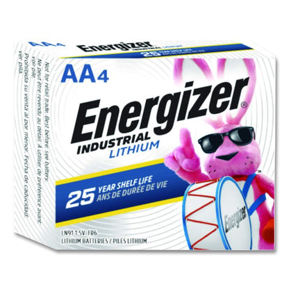 Industrial Lithium AA Battery, 1.5 V, 4/Pack