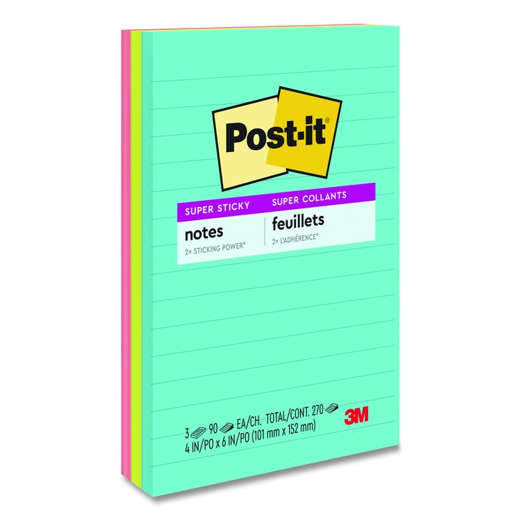 Office Essentials Kit, 7 Pads Assorted Super Sticky Notes, 1 Pack Flags, Roll Magic Tape, Roll Super-Hold Tape, 1 Scissors