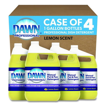 Manual Pot/Pan Dish Detergent, Lemon Scent, 1 gal Bottle, 4/Carton