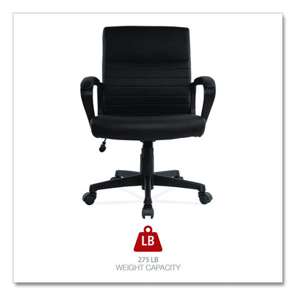 Alera Breich Series Manager Chair, Supports Up to 275 lbs, 16.73" to 20.39" Seat Height, Black Seat/Back, Black Base