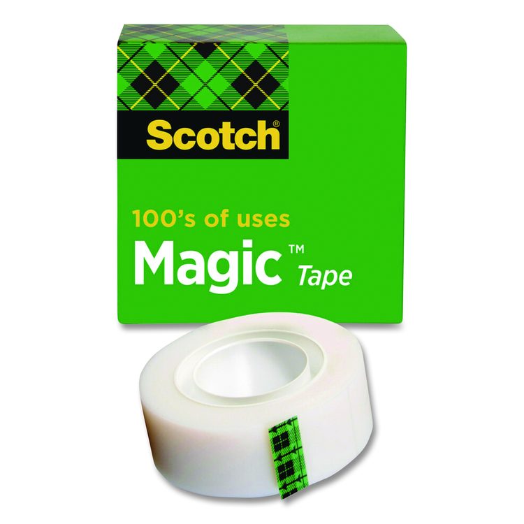 Magic Tape Refill, 1" Core, 0.75" x 36 yds, Clear, 12/Pack