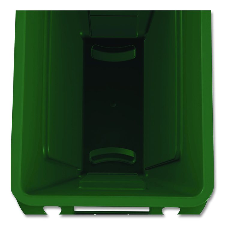 Slim Jim Plastic Recycling Container with Venting Channels, 23 gal, Plastic,  Green