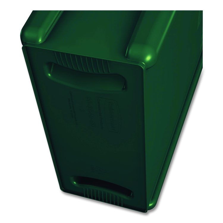 Slim Jim Plastic Recycling Container with Venting Channels, 23 gal, Plastic,  Green