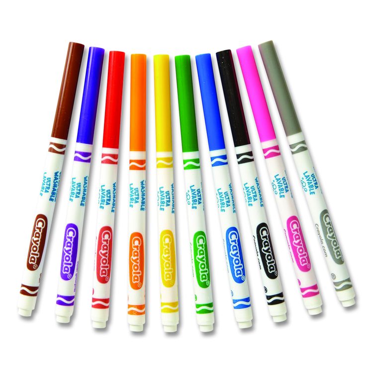 Ultra-Clean Washable Marker Classpack, Fine Bullet Tip, 10 Assorted Colors, 200/Pack