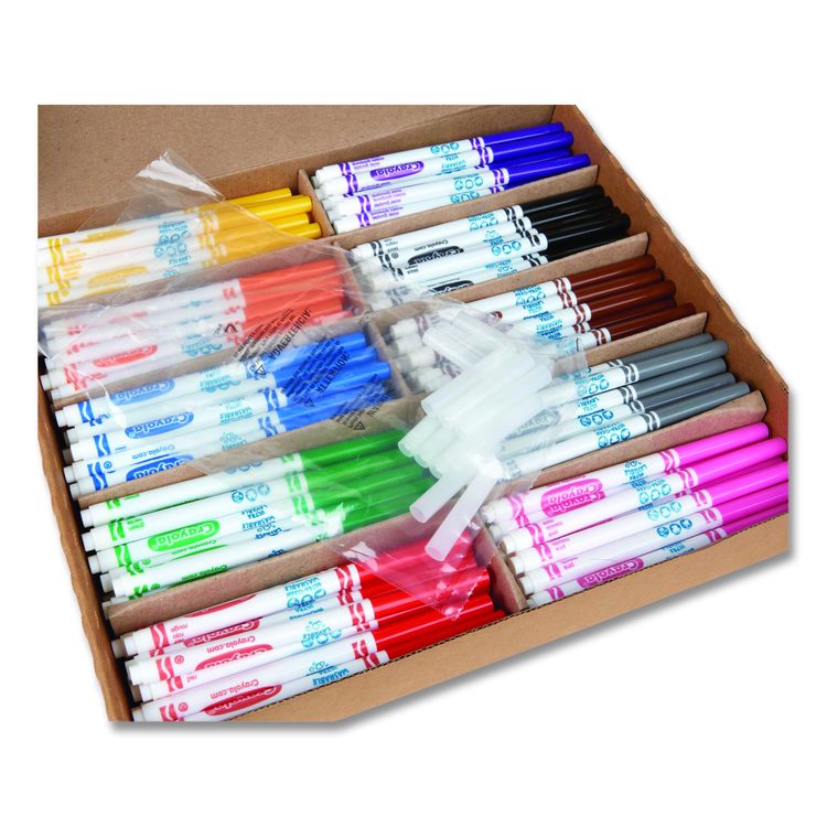 Ultra-Clean Washable Marker Classpack, Fine Bullet Tip, 10 Assorted Colors, 200/Pack
