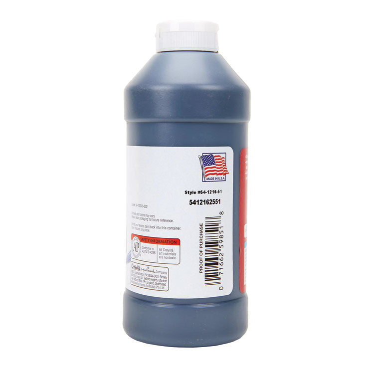 Premier Tempera Paint, Black, 16 oz Bottle