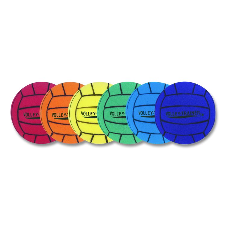 Ultra Foam Volleyball Set, 8" Diameter, Assorted Colors, 6/Set