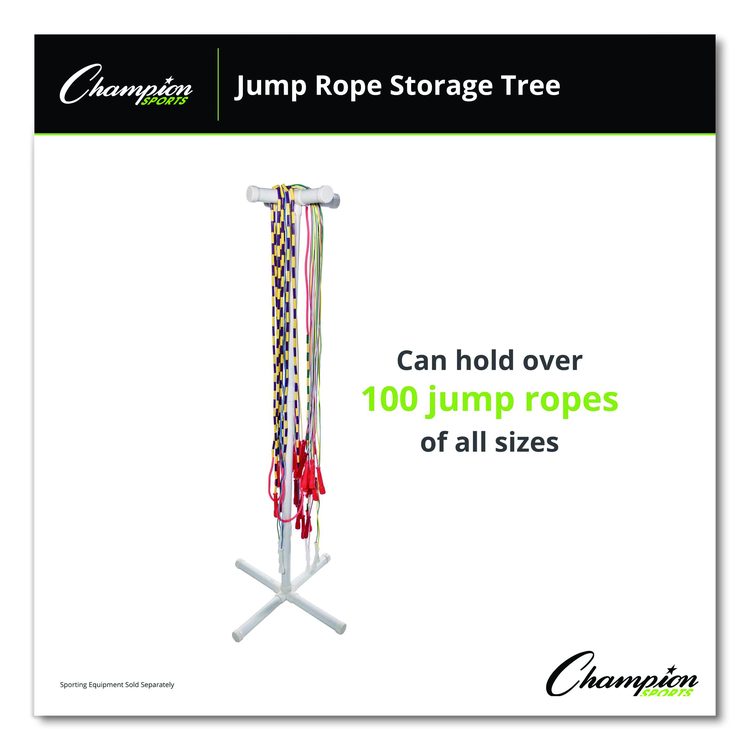 Jump Rope Storage Tree, 25.5" x 25.5" x 68.5", White