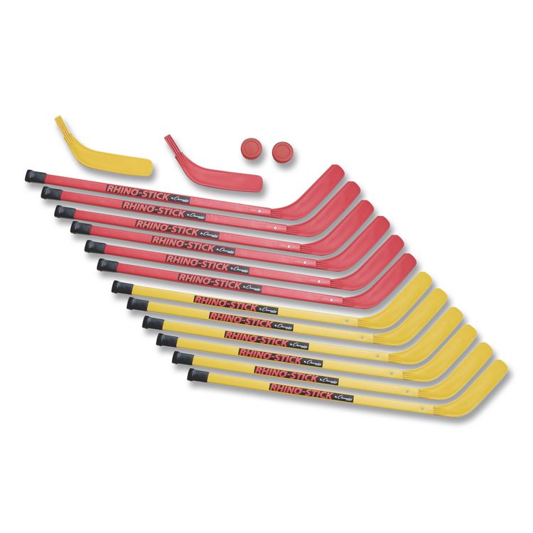 Indoor ABS Kids Hockey Set, 2 Pucks, 12 Sticks