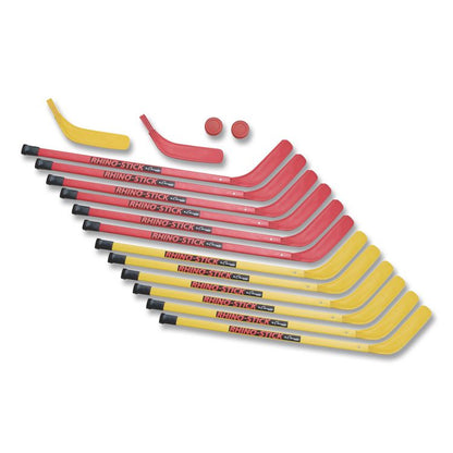 Indoor ABS Kids Hockey Set, 2 Pucks, 12 Sticks