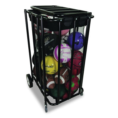 Compact Lockable Ball Locker, Metal, 176 lb Capacity, 22 x 28 x 43, Black