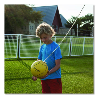 Deluxe Tether Ball Set, Tetherball/102" Cord/(4) 24" Telescoping Poles/Carry Bag/Pump with Needle
