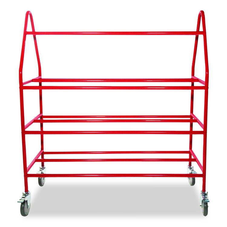 Deluxe Pro Ball Cart, Metal, 176 lb Capacity, 18.5 x 51 x 54, Red