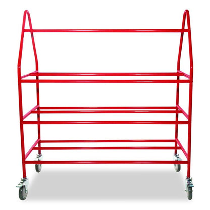 Deluxe Pro Ball Cart, Metal, 176 lb Capacity, 18.5 x 51 x 54, Red