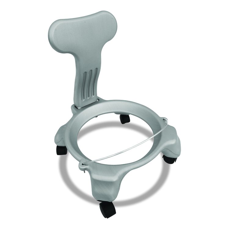 Kid's Ball Chair, Supports Up to 264 lb, 12.5" Seat Height, Blue Seat, Silver Base