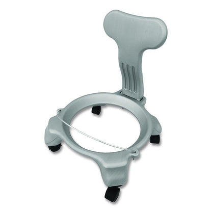 Kid's Ball Chair, Supports Up to 264 lb, 12.5" Seat Height, Blue Seat, Silver Base