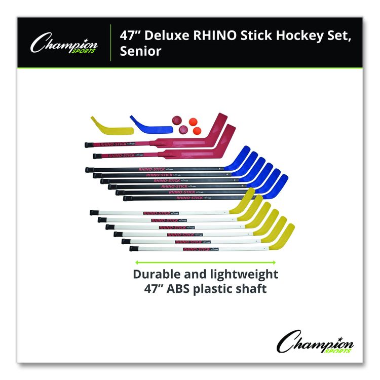 Indoor ABS Floor Hockey Set, 2 Pucks, 14 Sticks