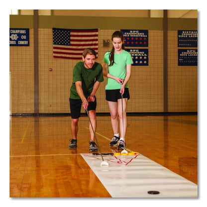 Blacktop Shuffleboard Set, (2) Two-Piece 51" Cues/(8) Discs/Sidewalk Chalk
