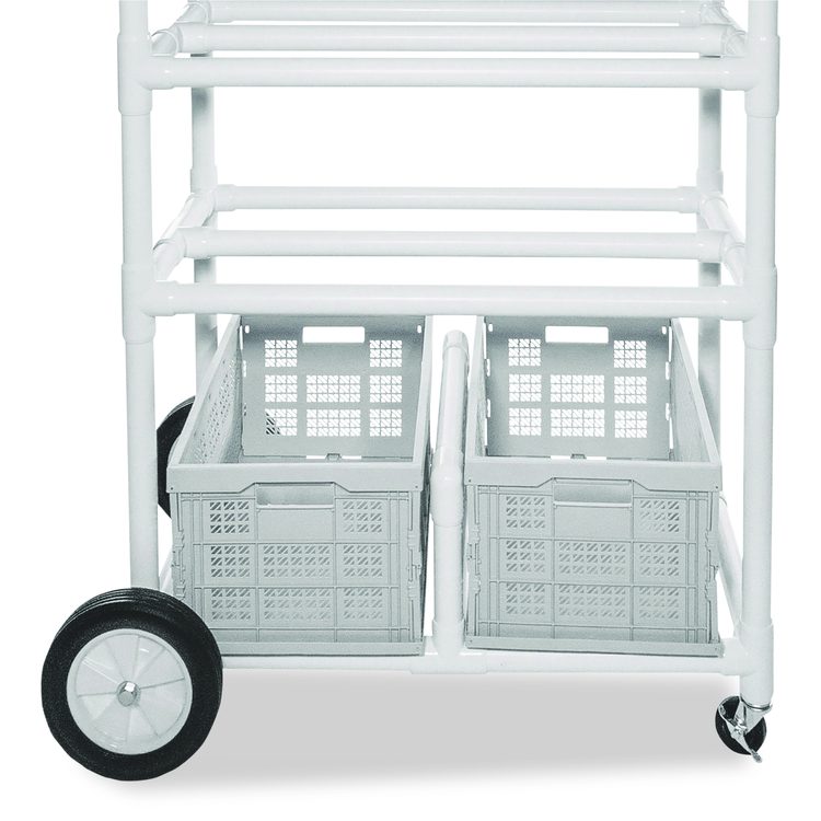 High Impact All-Terrain Heavy-Duty Cart, Plastic, 176 lb Capacity, 19 x 53 x 58, White