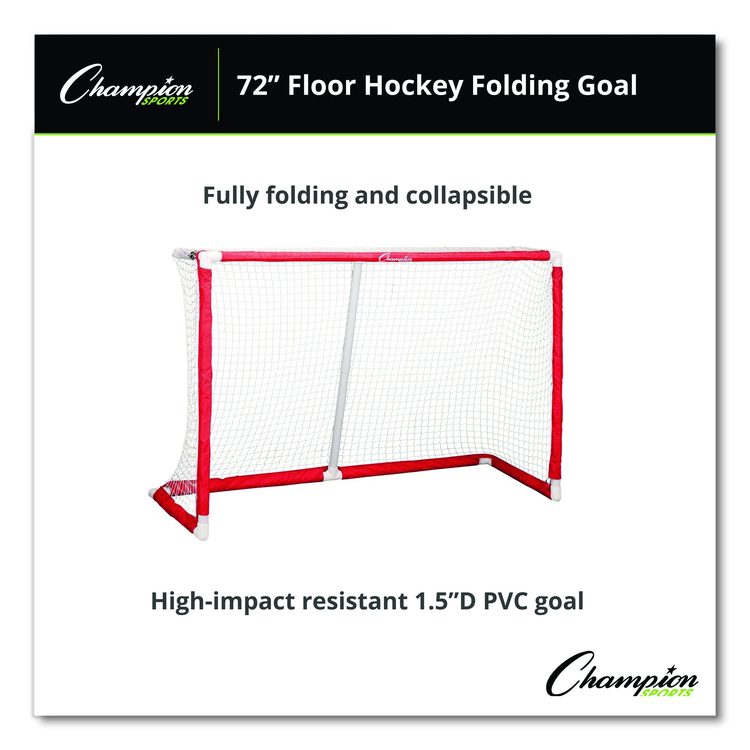 72 Inch Floor Hockey Collapsible Goal, 24" x 72", 1.65" dia Frame