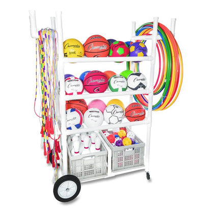 High Impact All-Terrain Heavy-Duty Cart, Plastic, 176 lb Capacity, 19 x 53 x 58, White