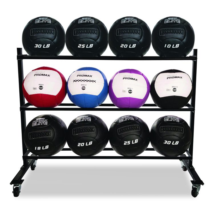 RPX Medicine Ball Rack, Metal, 220 lb Capacity, 18.5 x 62 x 45, Black