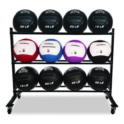 RPX Medicine Ball Rack, Metal, 220 lb Capacity, 18.5 x 62 x 45, Black