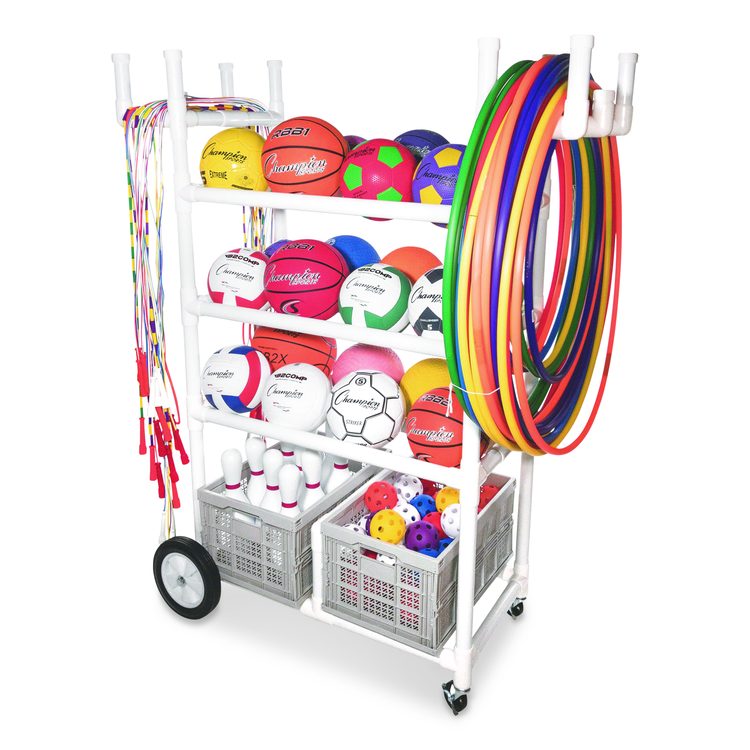 High Impact All-Terrain Heavy-Duty Cart, Plastic, 176 lb Capacity, 19 x 53 x 58, White