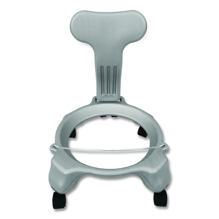 Kid's Ball Chair, Supports Up to 264 lb, 12.5" Seat Height, Blue Seat, Silver Base