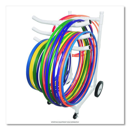 Hoop Storage Rack, Plastic, 176 lb Capacity, 26 x 22 x 49, White