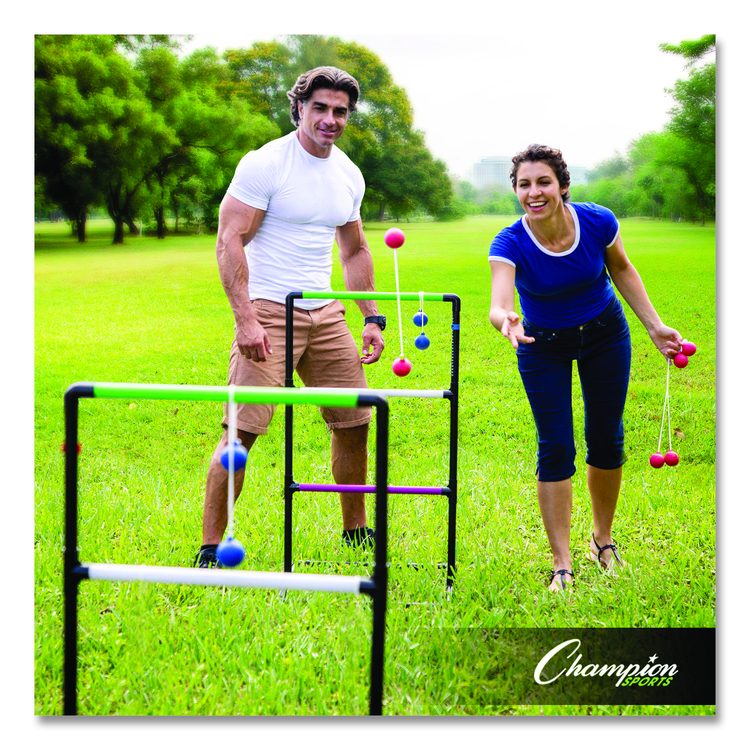 Ladder Ball Game Set, (2) 22" x 37.5" Ladders/(6) Bolas/Carry Bag