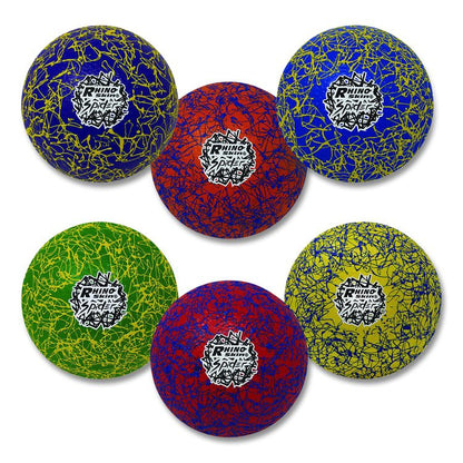 Rhino Skin Spider Dodgeball Set, 6.3" Diameter, Assorted Colors, 6/Set