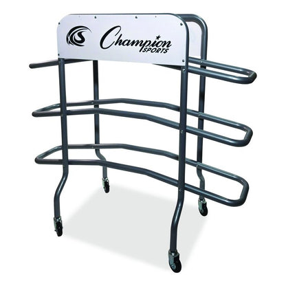 3-Tier Pro Basketball Rack, Metal, 220 lb Capacity, 8 x 60 x 48, Silver