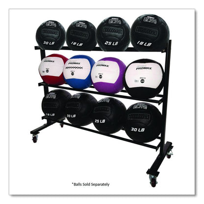 RPX Medicine Ball Rack, Metal, 220 lb Capacity, 18.5 x 62 x 45, Black