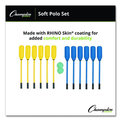 Soft Polo Set, 24" Long, (12) Sticks/(2) 7" Balls
