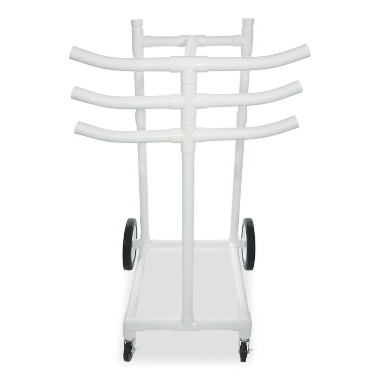 Hoop Storage Rack, Plastic, 176 lb Capacity, 26 x 22 x 49, White