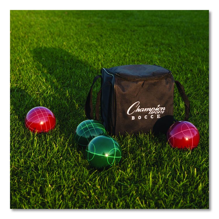 Deluxe Bocce Tournament Set, 4.25" dia Balls, Assorted Colors
